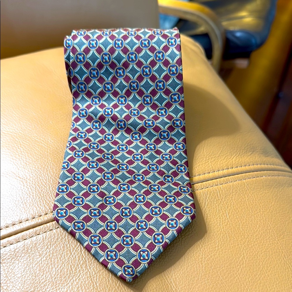 277 Turquoise Box - Claybrooke Silk Elegant Patterned Silk Neck Tie